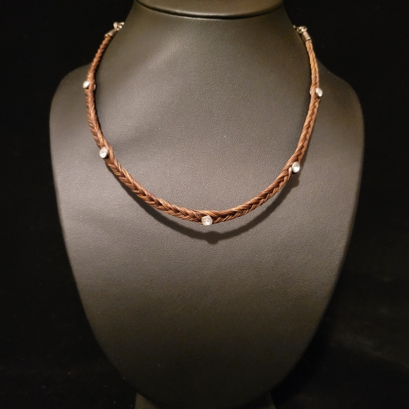 Jewelry - Estate Horse Hair Rhinestone Necklace